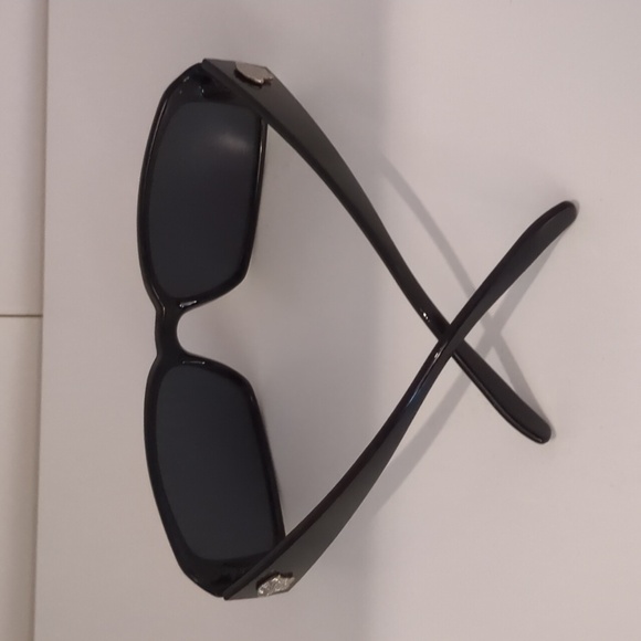 Womens Rectangular Rhinestone Bling Plastic Sunglasses - Picture 5 of 7